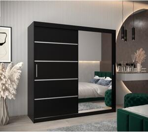 Szafa przesuwna garderoba Verona 2 200 wys. 200 cm czarny + czarny