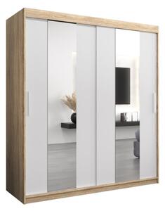 Szafa przesuwna garderoba Pole 180 wys. 200 cm sonoma + biaÅy