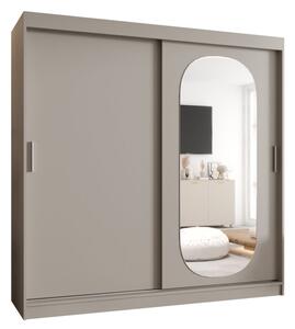 Szafa przesuwna z lustrem garderoba Royal 200 wys. 200 cm kaszmir