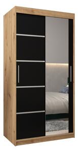 Szafa przesuwna garderoba Verona 2 100 wys. 200 cm artisan + czarny