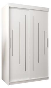 Szafa przesuwna garderoba York 120 wys. 200 cm biaÅy + biaÅy