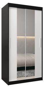 Szafa przesuwna garderoba Tokyo 1 100 wys. 200 cm czarny + czarny