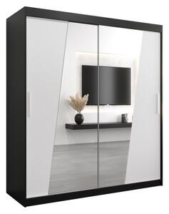 Szafa przesuwna garderoba Rhomb 180 wys. 200 cm czarny + czarny