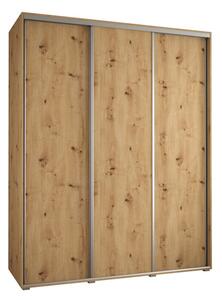 Szafa przesuwna wysoka Davos 1 190, gÅ. 60 cm artisan + artisan + srebrny