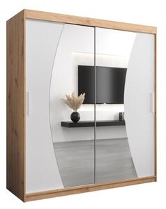 Szafa przesuwna garderoba Wave 180 wys. 200 cm artisan + biaÅy
