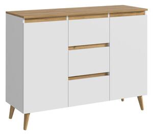 Stylowa komoda Norge 120 BiaÅy-DÄ b Craft 3 szuflady