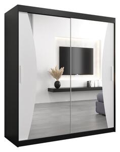 Szafa przesuwna garderoba Monaco 180 wys. 200 cm czarny + czarny