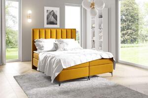 Łóżko kontynentalne pikowane Sofia 120x200 Żółte