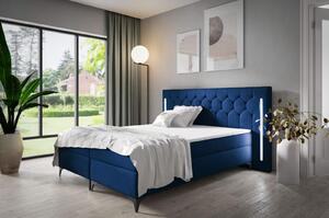 Łóżko kontynentalne pikowane Elizabeth 160x200 Niebieskie