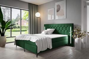 Łóżko kontynentalne pikowane Elizabeth 160x200 Zielone