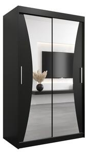 Szafa przesuwna garderoba Monaco 120 wys. 200 cm czarny + czarny