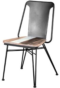 Loftowe krzesło z drewnianym siedziskiem Adesso D03A