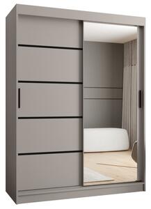 Szafa przesuwna z lustrem garderoba Rubino V2 150 wys. 200 cm kaszmir