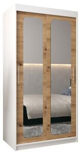 Szafa przesuwna garderoba Promo T3 100 wys. 200 cm biaÅy + artisan
