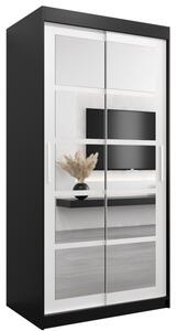 Szafa przesuwna garderoba Roma 2 100 wys. 200 cm czarny + czarny