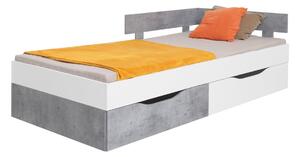 Łóżko dziecięce Sigma SI16 L/P - biały lux / beton