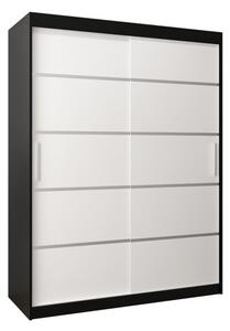 Szafa przesuwna garderoba Verona 1 150 wys. 200 cm czarny + czarny