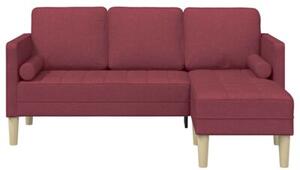 Zestaw sof z poduszkÄ czerwone wino 173 x 131 x 67 cm poliester