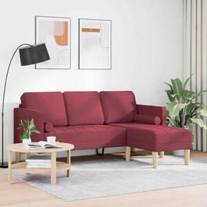 Zestaw sof z poduszkÄ czerwone wino 173 x 131 x 67 cm poliester