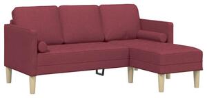 Zestaw sof z poduszkÄ czerwone wino 173 x 131 x 67 cm poliester