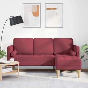 Zestaw sof z poduszkÄ czerwone wino 173 x 131 x 67 cm poliester