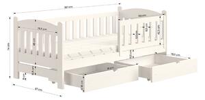 Łóżko dziecięce drewniane Alvins DP 002 - Kolor Biały