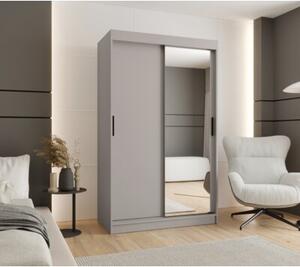 Szafa przesuwna z lustrem garderoba Rubino T2 120 wys. 200 cm kaszmir