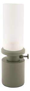 Lampa stołowa LED w kolorze khaki ze ściemniaczem i metalowo-szklanym kloszem (wysokość 29,5 cm) Camp – Leitmotiv