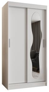 Szafa przesuwna z lustrem garderoba Ultra 100 wys. 200 cm biaÅy