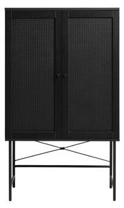 Czarna szafka w dekorze dębu 80x135 cm Pensacola – Unique Furniture