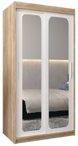 Szafa przesuwna garderoba Promo T3 100 wys. 200 cm sonoma + biaÅy