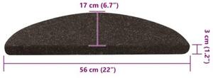 Samoprzylepne nakÅadki na schody, 15 szt., 56x17x3 cm, antracyt