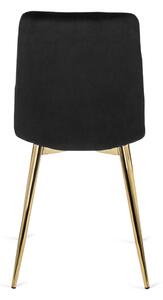 Czarne nowoczesne krzesło welurowe - Azlo