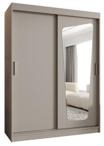 Szafa przesuwna z lustrem garderoba Moka 150 wys. 200 cm kaszmir