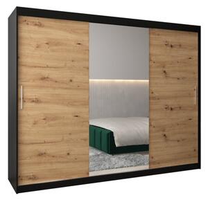 Szafa przesuwna garderoba Tokyo 1 250 wys. 200 cm czarny + artisan