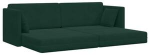 Sofa podÅogowa z funkcjÄ spania ciemna zieleÅ 213 x 70 x 77 cm