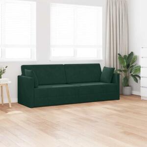 Sofa podÅogowa z funkcjÄ spania ciemna zieleÅ 213 x 70 x 77 cm