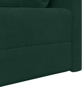 Sofa podÅogowa z funkcjÄ spania ciemna zieleÅ 213 x 70 x 77 cm