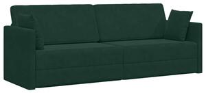 Sofa podÅogowa z funkcjÄ spania ciemna zieleÅ 213 x 70 x 77 cm