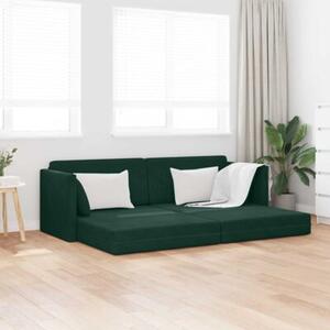 Sofa podÅogowa z funkcjÄ spania ciemna zieleÅ 213 x 70 x 77 cm