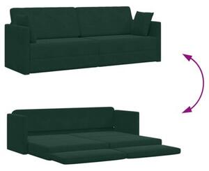 Sofa podÅogowa z funkcjÄ spania ciemna zieleÅ 213 x 70 x 77 cm