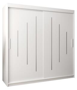Szafa przesuwna garderoba York 200 wys. 200 cm biaÅy + biaÅy
