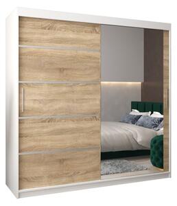 Szafa przesuwna garderoba Verona 2 200 wys. 200 cm biaÅy + sonoma