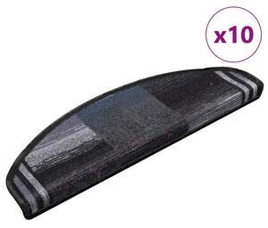 Samoprzylepne nakÅadki na schody 10 szt. 65x21x4cm czarno-szare