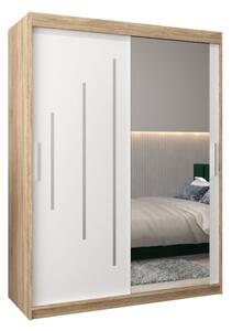 Szafa przesuwna garderoba York 2 150 wys. 200 cm sonoma + biaÅy