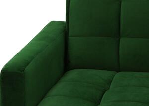 Rozkładana sofa narożna z funkcją spania - zielony
