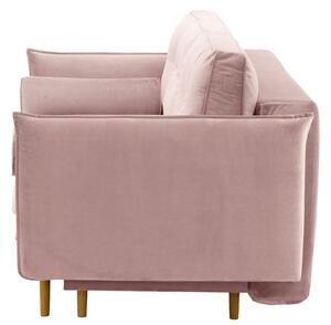 Sofa do salonu z funkcją spania - pudrowy róż