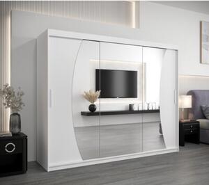 Szafa przesuwna garderoba Wave 180 wys. 200 cm biaÅy + czarny