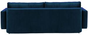 Sofa rozkładana z pojemnikiem na pościel - niebieska