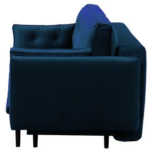 Sofa rozkładana z pojemnikiem na pościel - niebieska